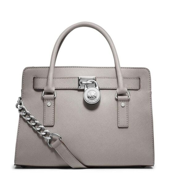 MICHAEL KORS Hamilton Large Grey Leather Tote - Picture 1 of 10